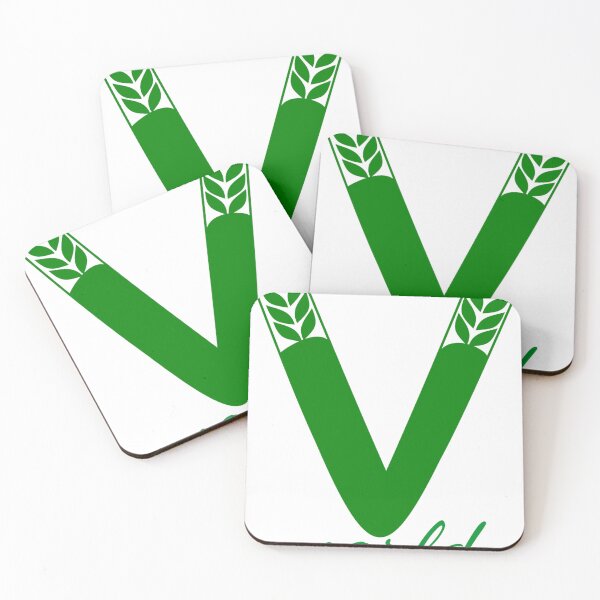 Item preview, V world logo Green vegetarian world  designed and sold by VeganGuitarizm.