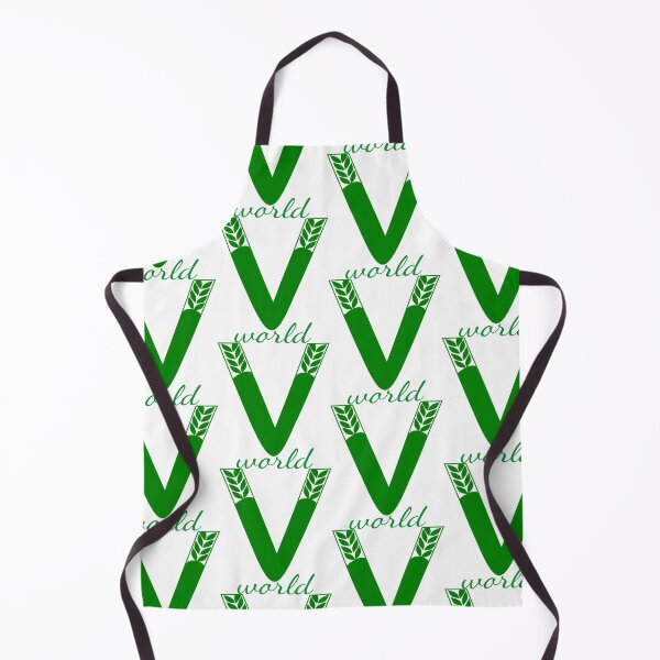 Item preview, V world logo Green vegetarian world designed and sold by VeganGuitarizm.