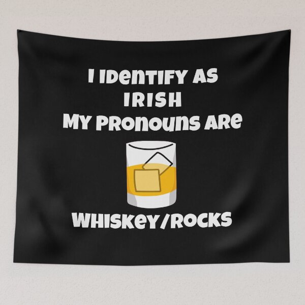 Item preview, I Identify as Irish My Pronouns are Whiskey / Rocks St. Patrick's Day Drink designed and sold by WigOutlet.