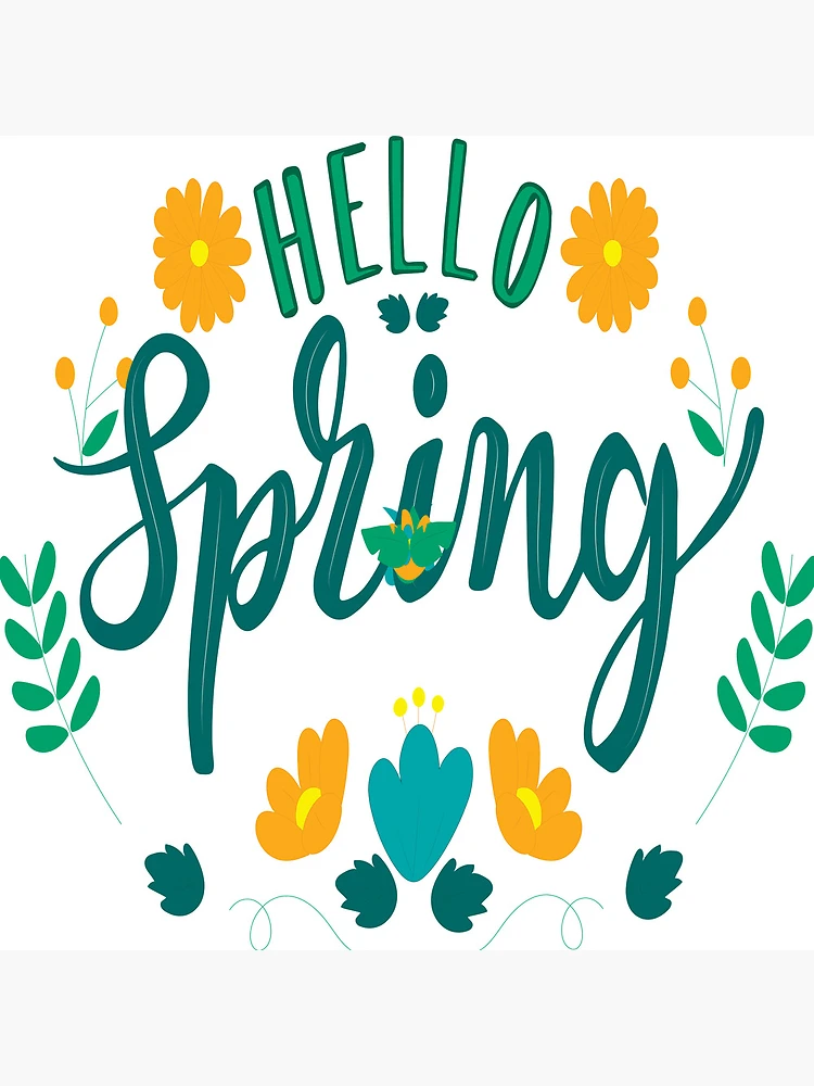 Thumbnail 4 of 4, Clock, Hello Spring | Special designed and sold by Crafty-Hawk.