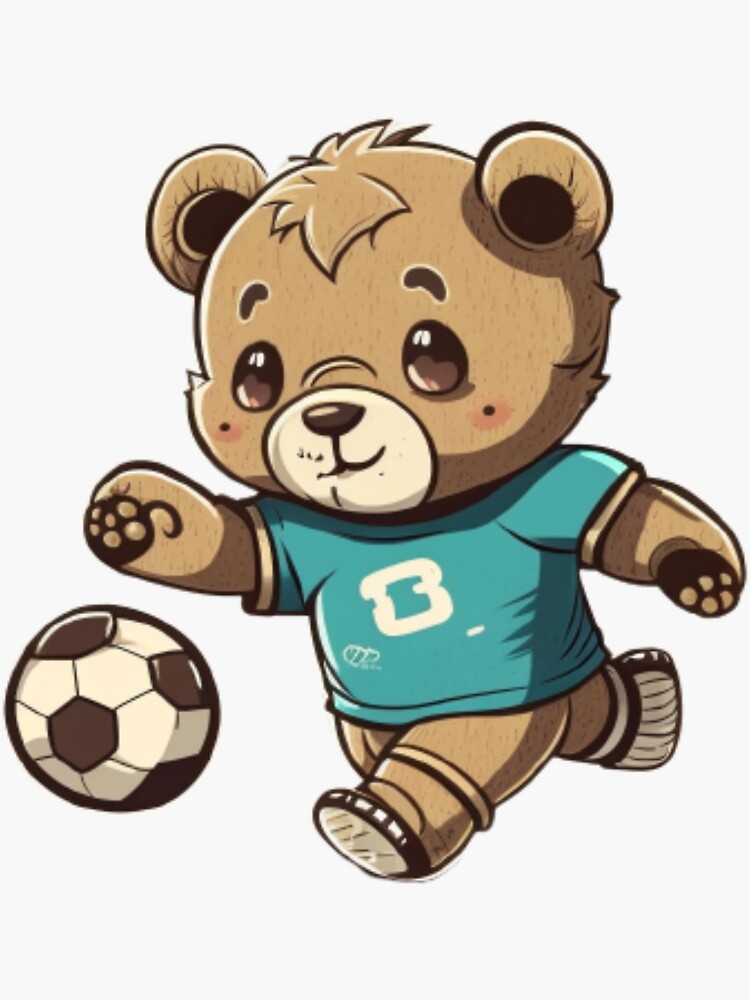 Teddy bear with soccer hot sale ball