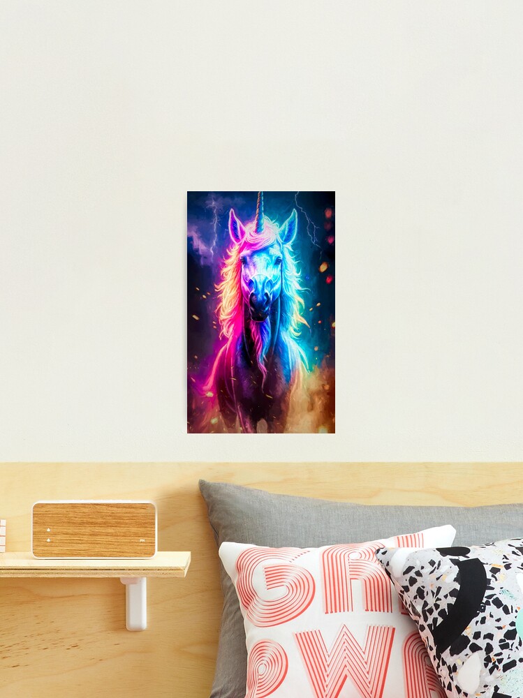 Photographic Print, Rainbow Unicorn by Brian Vegas designed and sold by Brian Vegas