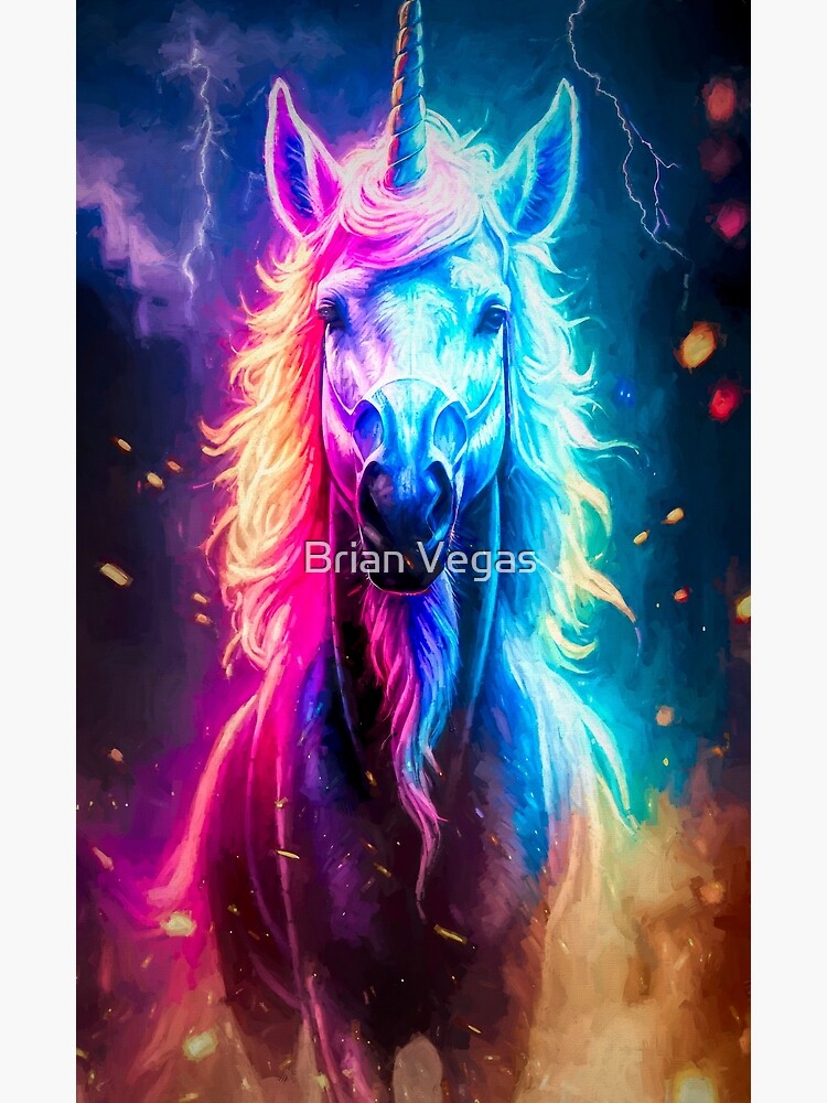 Thumbnail 3 of 3, Photographic Print, Rainbow Unicorn by Brian Vegas designed and sold by Brian Vegas.