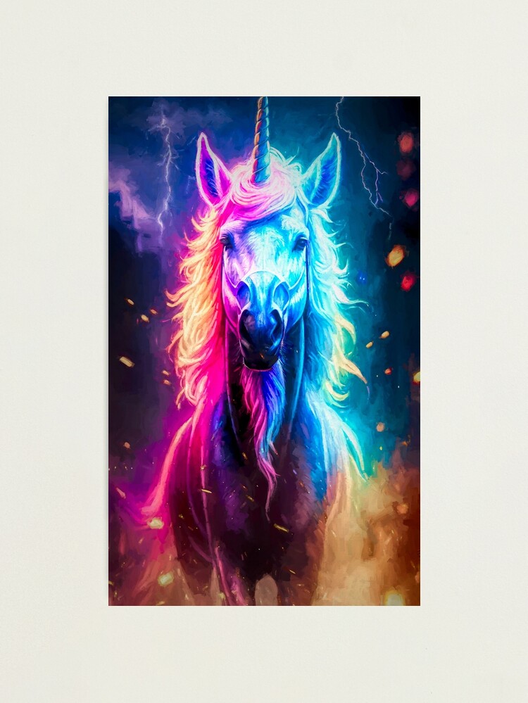 Thumbnail 2 of 3, Photographic Print, Rainbow Unicorn by Brian Vegas designed and sold by Brian Vegas.