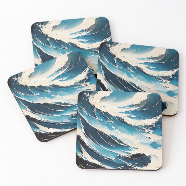 Item preview, Powerful ocean, abstract art designed and sold by ChaosEdits.