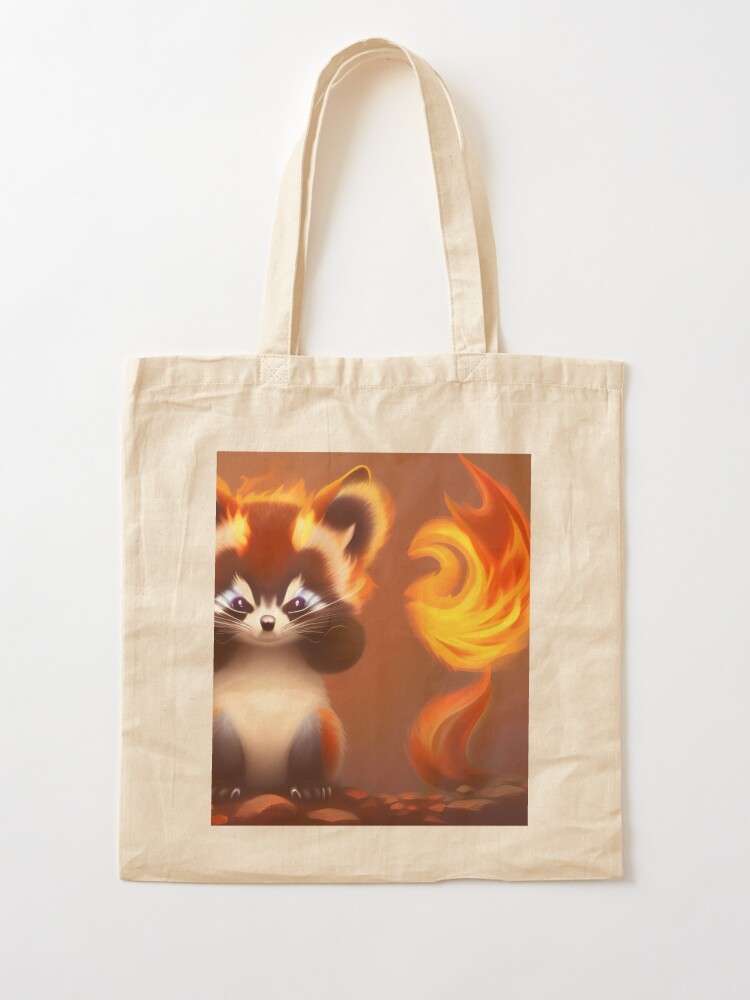 Cute fire racoon kit, cartoon drawing, Ai Generated Art  Kids T-Shirt for  Sale by AC Chidiac