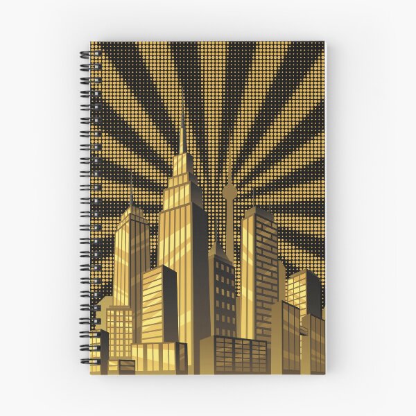 Item preview,  City Skyline In Pop Art Style In Gold designed and sold by GaryDobson.