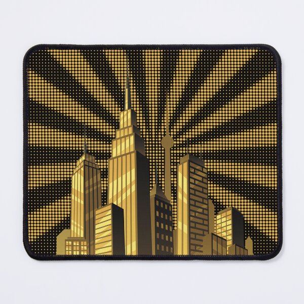 Item preview,  City Skyline In Pop Art Style In Gold designed and sold by GaryDobson.