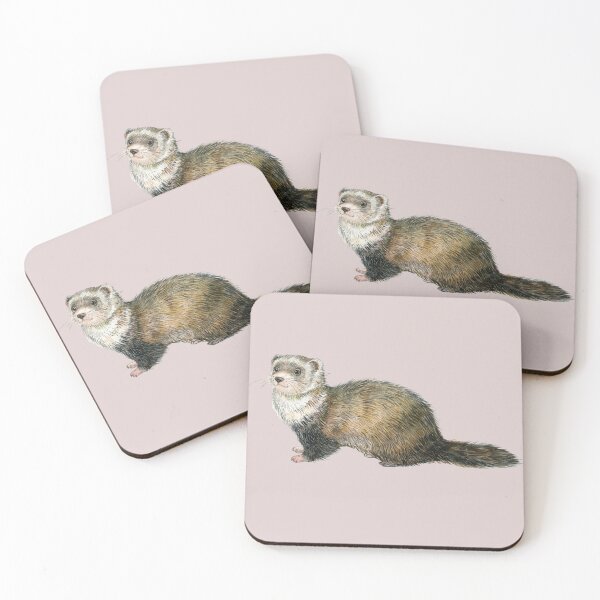 Item preview, Cute Ferret Sticker Artwork designed and sold by BaristaHero.