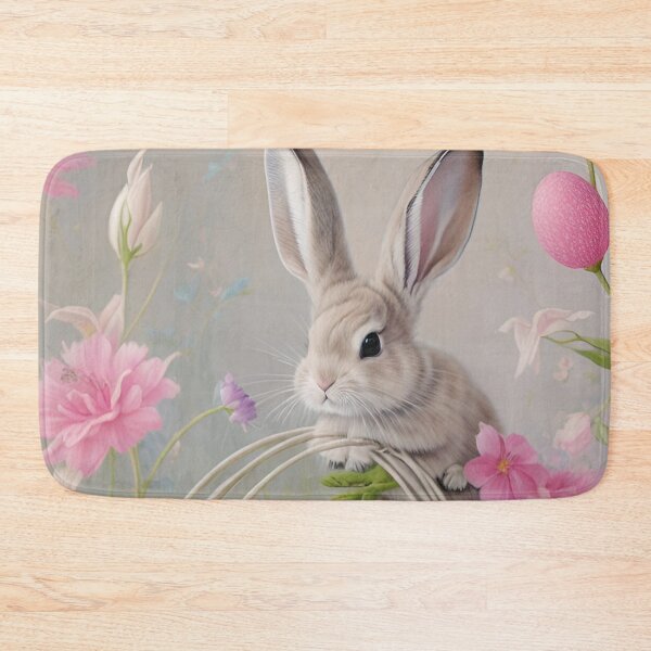 Item preview, Colorful Festive Easter Eggs Easter Bunny Spring Flowers Sunrise Version 45 designed and sold by DreamingAwake1.