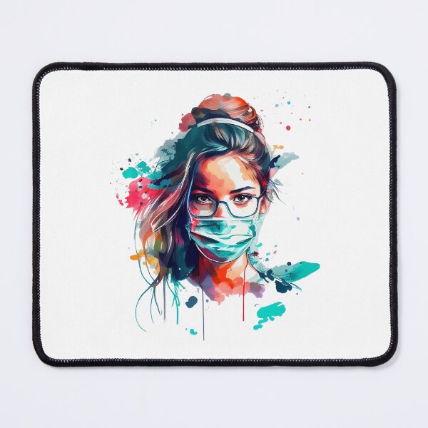 Item preview, Nurse Messy Bun Watercolor, Nurse Life, Messy Bun designed and sold by Top Seller ⭐⭐⭐⭐⭐ 5/5.
