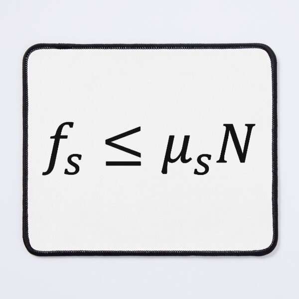 Item preview, static friction inequality, classical mechanics and engineering designed and sold by NoetherSym.
