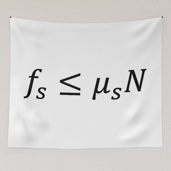 Item preview, static friction inequality, classical mechanics and engineering designed and sold by NoetherSym.