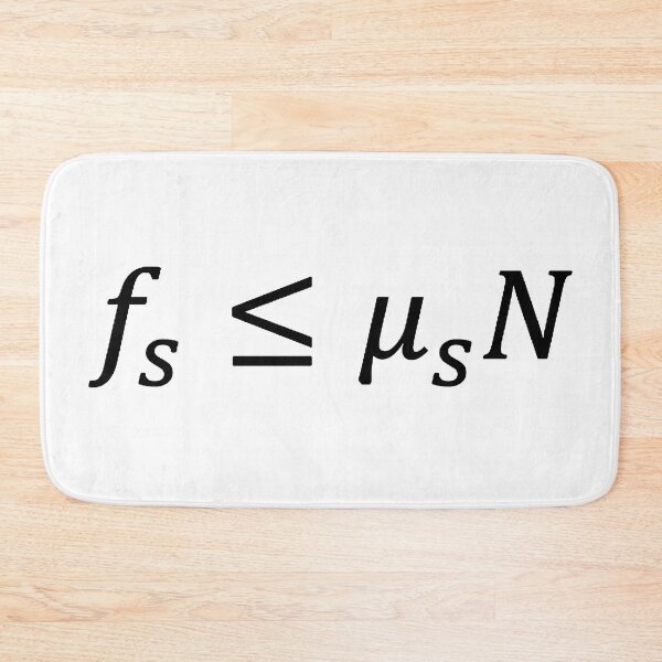 Item preview, static friction inequality, classical mechanics and engineering designed and sold by NoetherSym.