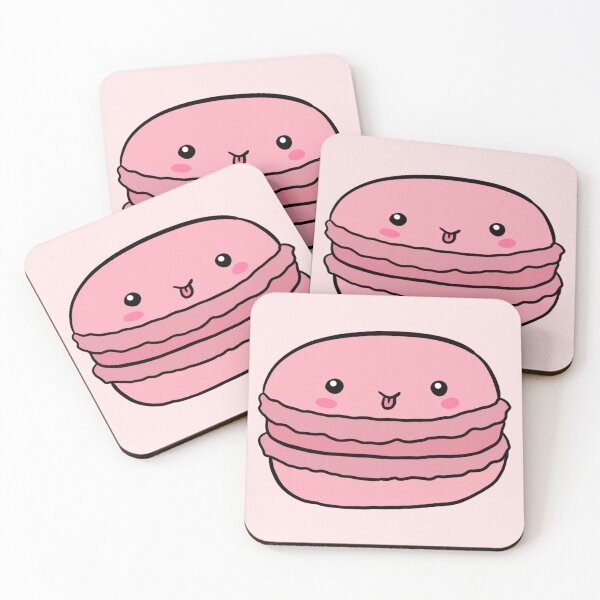 Item preview, Kawaii pink macaron illustration  designed and sold by Yarafantasyart.