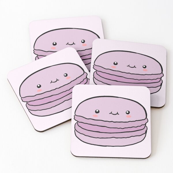 Item preview, Kawaii purple macaron illustration  designed and sold by Yarafantasyart.