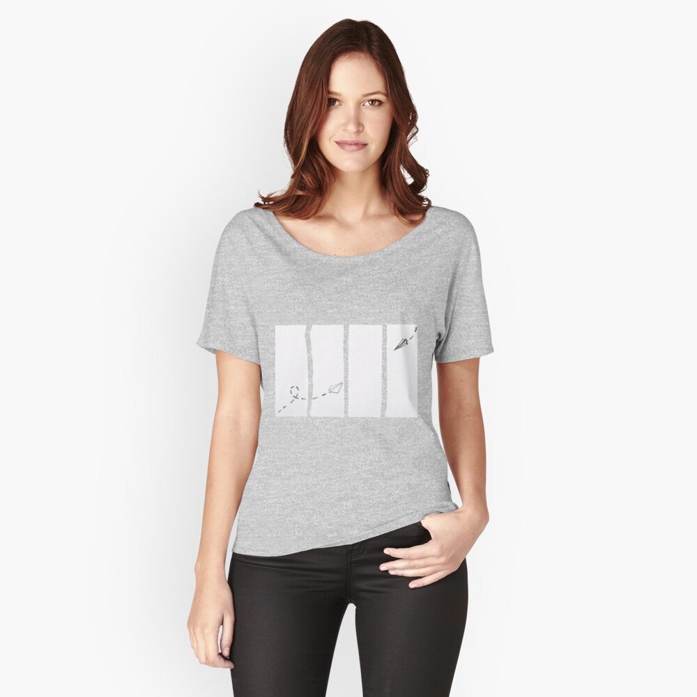 Paper Aeroplanes Sketch Relaxed Fit T-Shirt