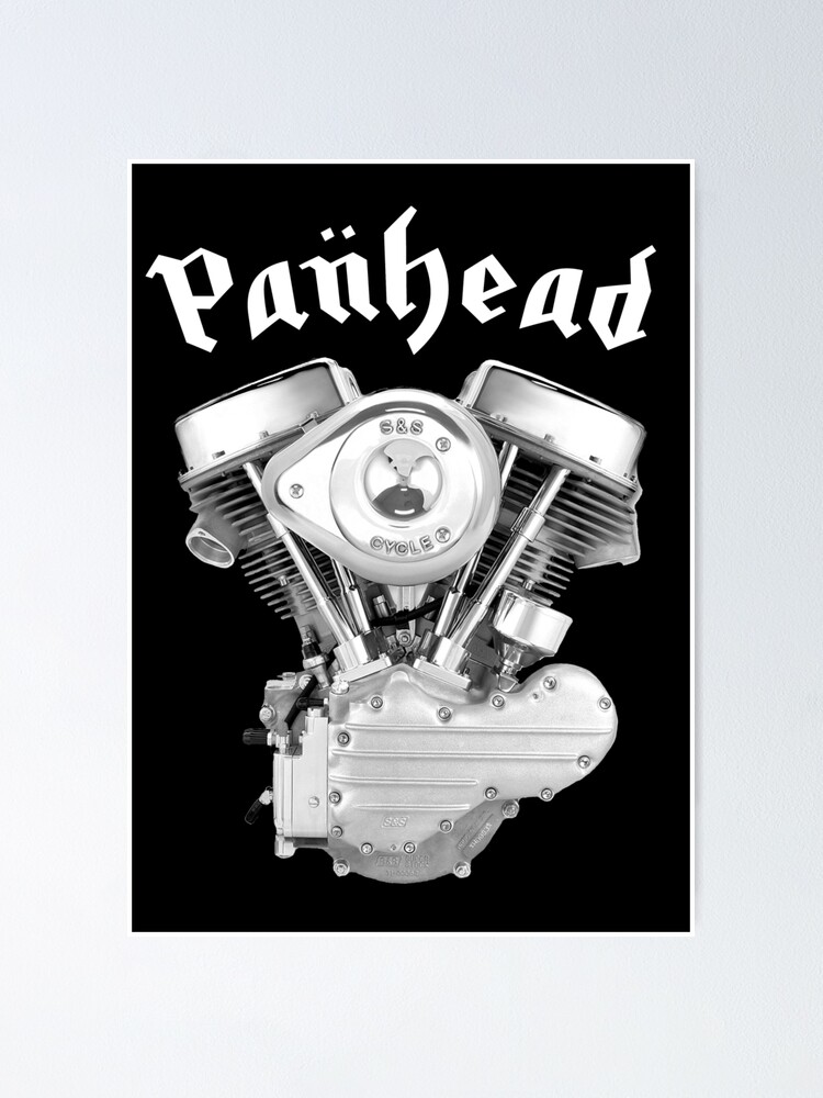 Panhead 1 Poster By Hornedquad Redbubble