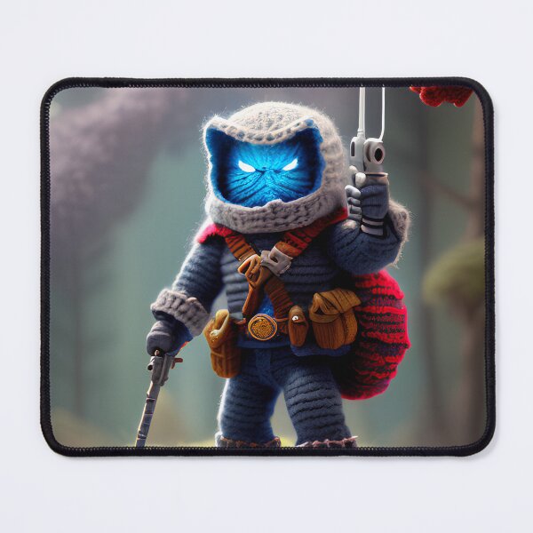 Item preview, Crochet Warrior Cat in Fairytale City Art Print designed and sold by TeoDorskiy.