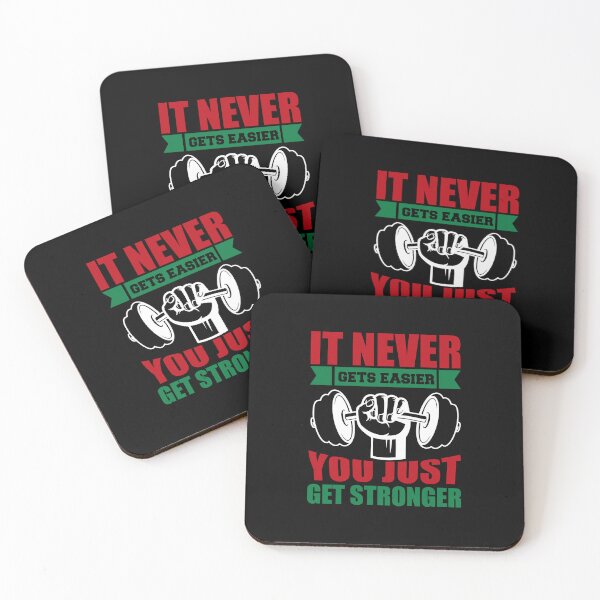 Item preview, IT NEVER GETS EASIER YOU JUST GET STRONGER designed and sold by SticerOcean.