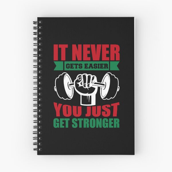 Item preview, IT NEVER GETS EASIER YOU JUST GET STRONGER designed and sold by SticerOcean.