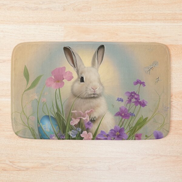 Item preview, Colorful Festive Easter Eggs Easter Bunny Spring Flowers Version 39 designed and sold by DreamingAwake1.