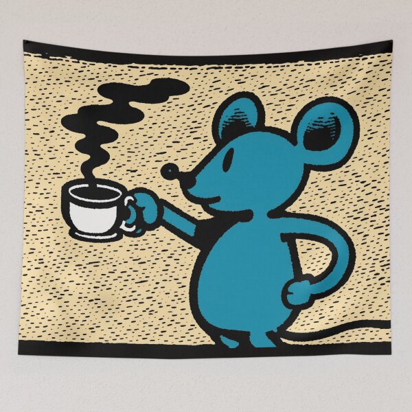 Item preview, Mouse needs his coffee before work designed and sold by NxtGenArt.
