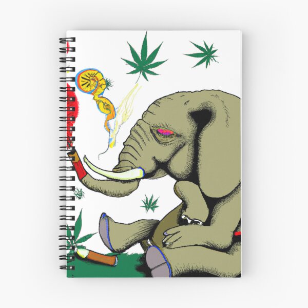 Aperçu de l'œuvre Éléphant trippy fumé créée et vendue par ShopSunday.