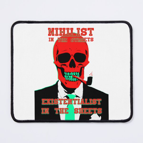 Artikelvorschau, Nihilist In The Streets, Existentialist In The Sheets Pop Art Skull entworfen und verkauft von PVSKI.