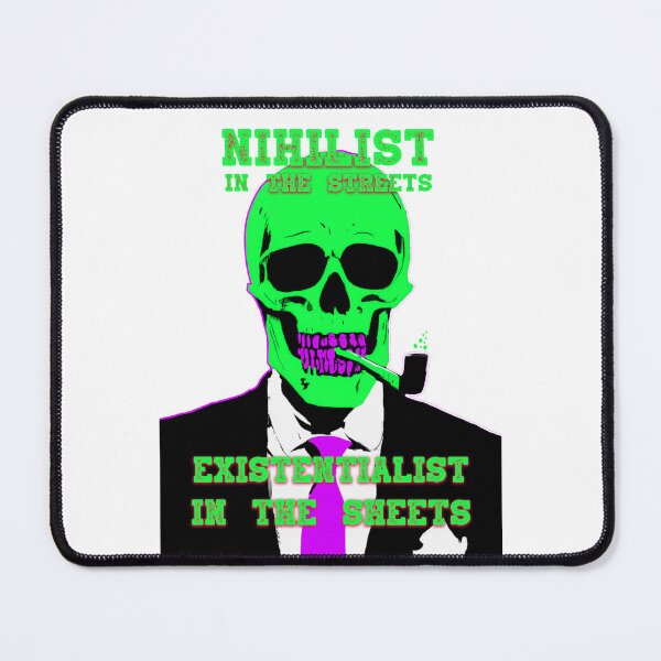 Aperçu de l'œuvre Nihilist In The Streets, Existentialist In The Sheets Pop Art Skull créée et vendue par PVSKI.