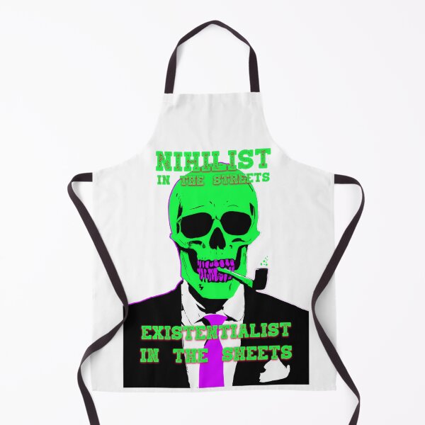 Aperçu de l'œuvre Nihilist In The Streets, Existentialist In The Sheets Pop Art Skull créée et vendue par PVSKI.