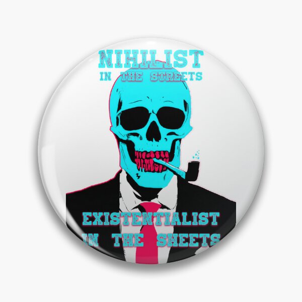 Aperçu de l'œuvre Nihilist In The Streets, Existentialist In The Sheets Pop Art Skull créée et vendue par PVSKI.