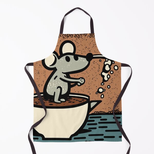 Item preview, Cute mouse taking a bath in coffee before work designed and sold by NxtGenArt.