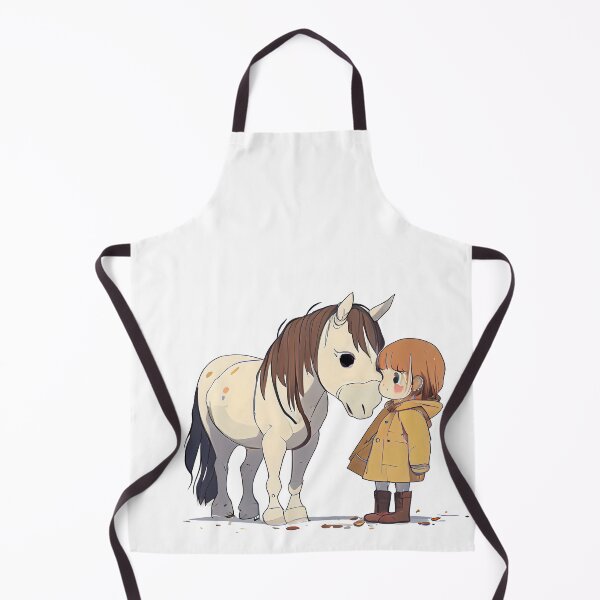 Item preview, Cartoon Norwegian Fjord horse with little girl - Horses 13 designed and sold by MLArtifex.