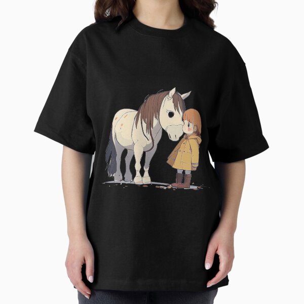 Item preview, Cartoon Norwegian Fjord horse with little girl - Horses 13 designed and sold by MLArtifex.