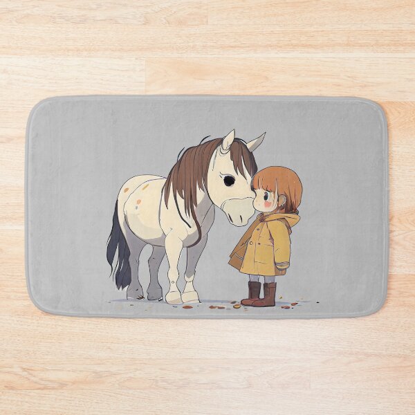 Item preview, Cartoon Norwegian Fjord horse with little girl - Horses 13 designed and sold by MLArtifex.