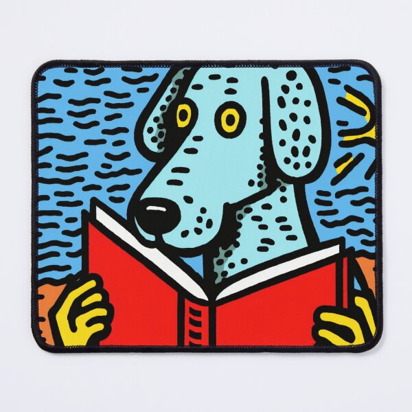 Item preview, Very talented dog reading book designed and sold by NxtGenArt.