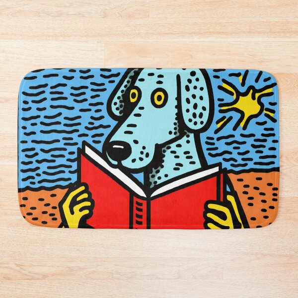 Item preview, Very talented dog reading book designed and sold by NxtGenArt.