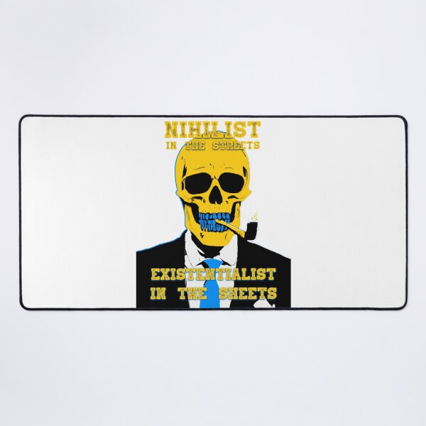 Artikelvorschau, Nihilist In The Streets, Existentialist In The Sheets Pop Art Skull entworfen und verkauft von PVSKI.