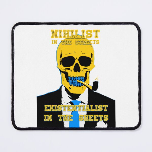 Aperçu de l'œuvre Nihilist In The Streets, Existentialist In The Sheets Pop Art Skull créée et vendue par PVSKI.