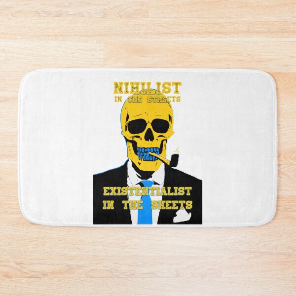 Artikelvorschau, Nihilist In The Streets, Existentialist In The Sheets Pop Art Skull entworfen und verkauft von PVSKI.