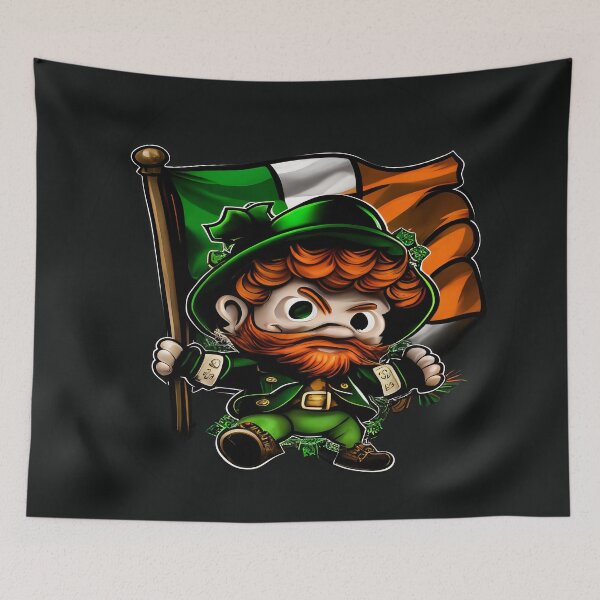 Item preview, Chibi Leprechaun With A Flag designed and sold by TaurusDigital.