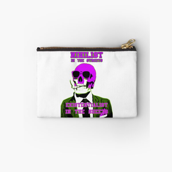 Artikelvorschau, Nihilist In The Streets, Existentialist In The Sheets Pop Art Skull entworfen und verkauft von PVSKI.
