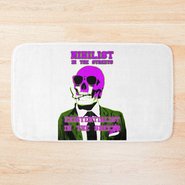 Artikelvorschau, Nihilist In The Streets, Existentialist In The Sheets Pop Art Skull entworfen und verkauft von PVSKI.