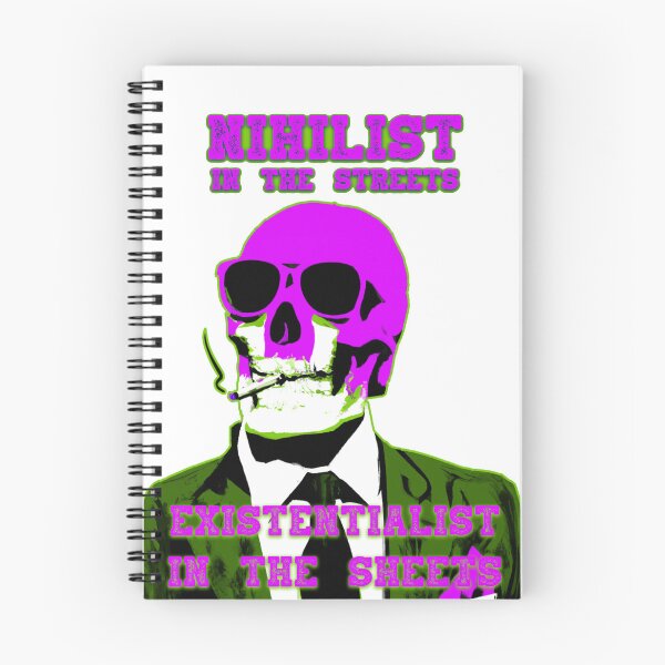 Aperçu de l'œuvre Nihilist In The Streets, Existentialist In The Sheets Pop Art Skull créée et vendue par PVSKI.