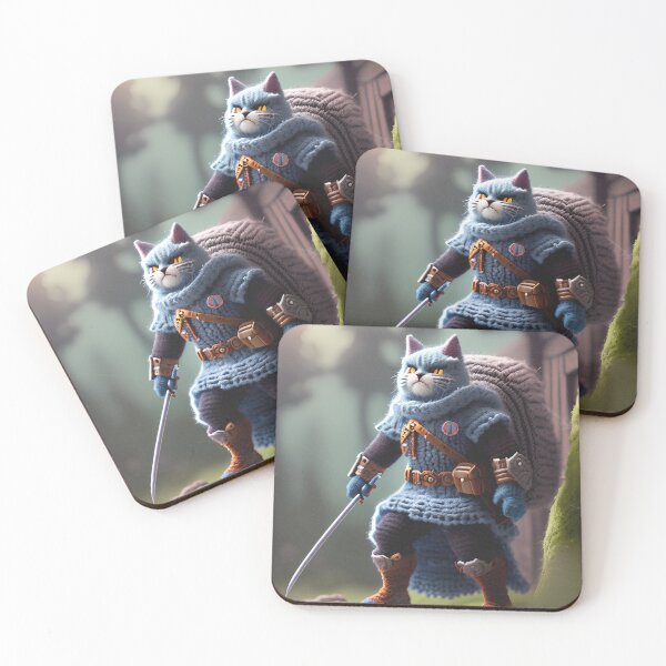 Item preview, Crochet Warrior Cat in Fairytale City Art Print designed and sold by TeoDorskiy.