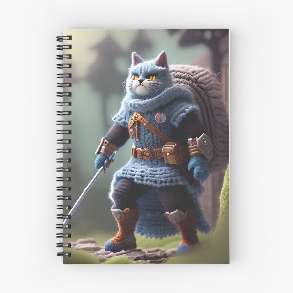 Item preview, Crochet Warrior Cat in Fairytale City Art Print designed and sold by TeoDorskiy.