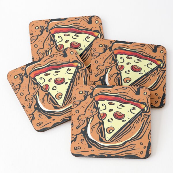 Item preview, Cheesy Delight - A Cartoon-Style Pizza Adventure - cheesy pizza designed and sold by WBP Mart.