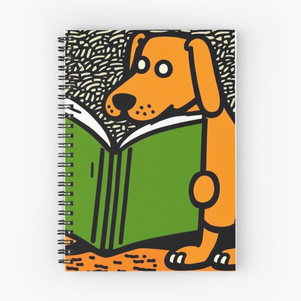 Item preview, Talented dog reading big green book designed and sold by NxtGenArt.