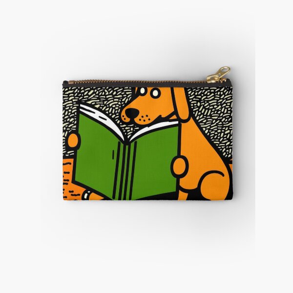 Item preview, Talented dog reading big green book designed and sold by NxtGenArt.